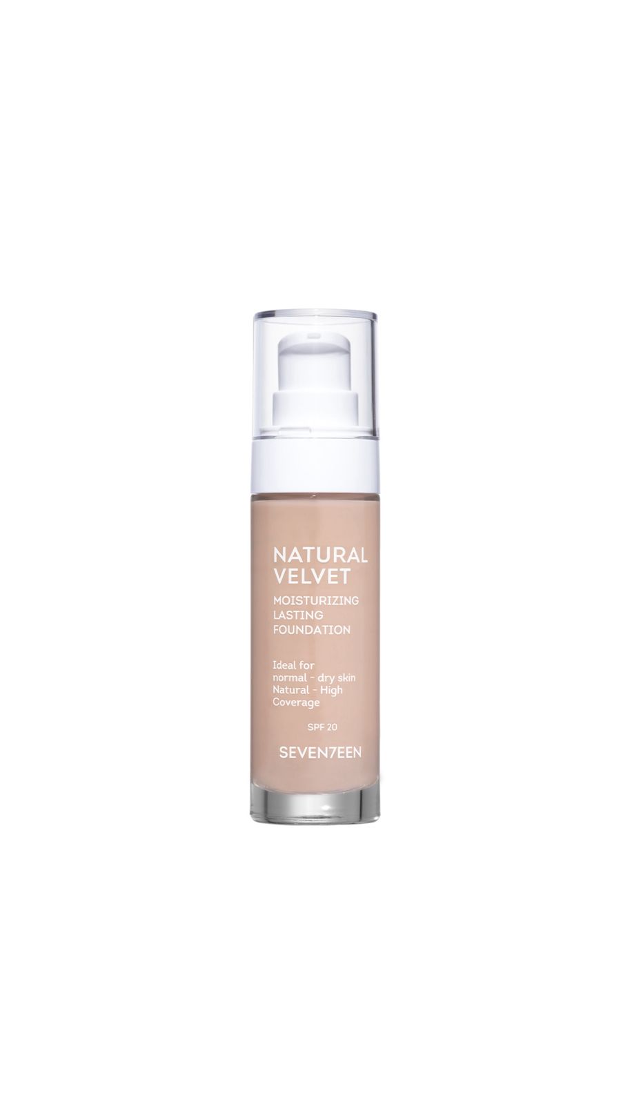 SEVENTEEN NATURAL VELVET FOUNDATION SPF20 سڤينتين كريم أساس للبشرة